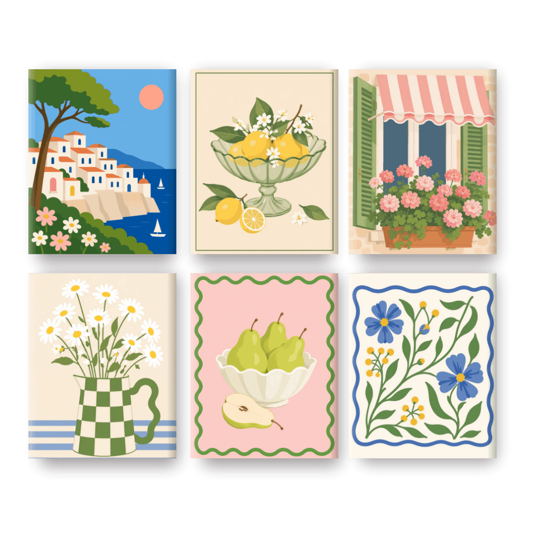 6 Mini Paintings - Springtime Charm Set