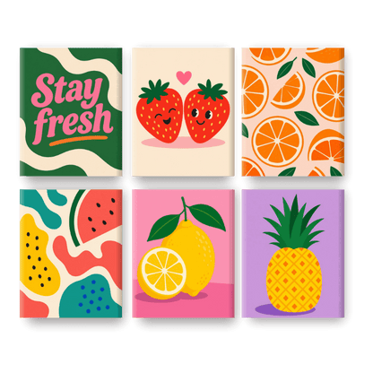 6 Mini Paintings - Citrus Splash Set