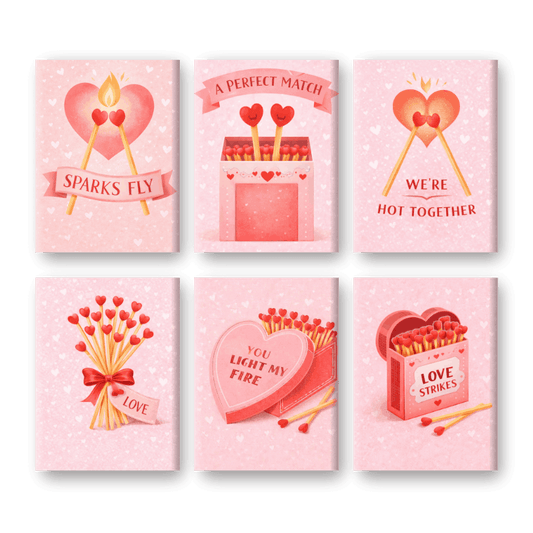 6 Mini Paintings - A Perfect Match Set