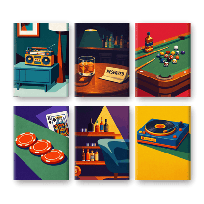 6 Mini Paintings - After Hours Set