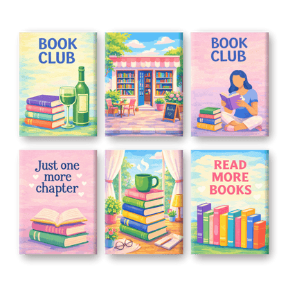 6 Mini Paintings - Book Club Set