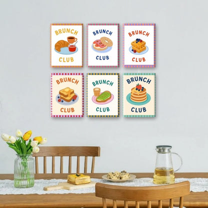 6 Mini Paintings - Brunch Club Set
