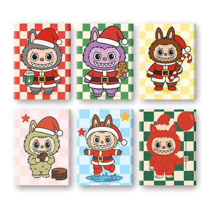 6 Mini Paintings - Christmas Dolls Set