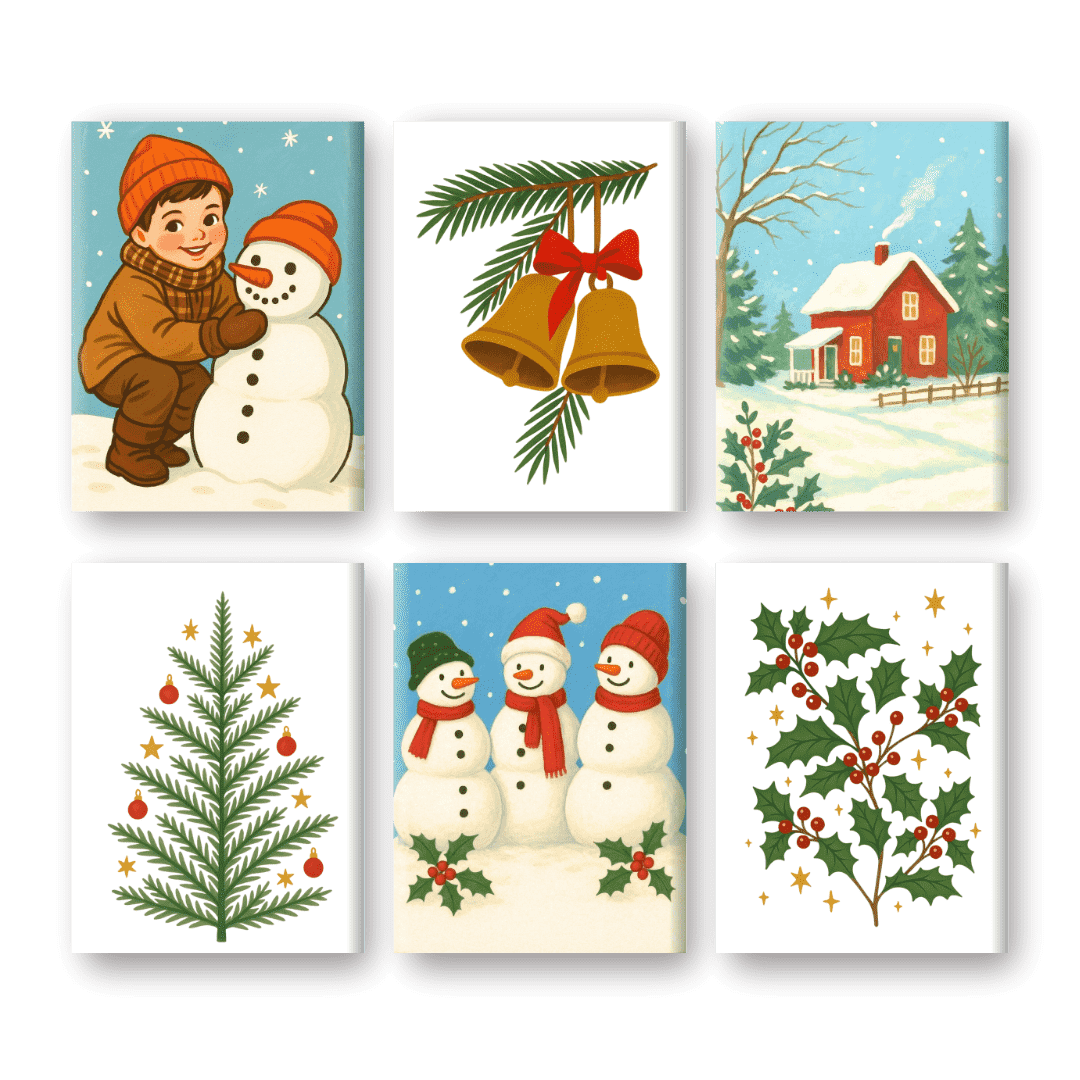 6 Mini Paintings | Christmas Memories Set