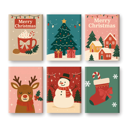 6 Mini Paintings - Classic Christmas Set