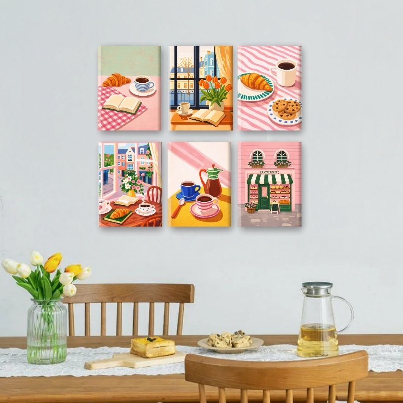 6 Mini Paintings - Coffee Moments Set