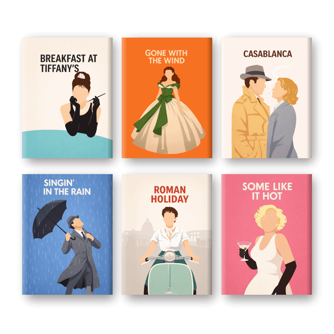 6 Mini Paintings - Iconic Movies Set