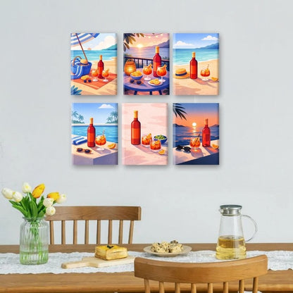 6 Mini Paintings - Aperitivo Summer Set