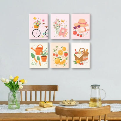 6 Mini Paintings - Spring Vibes Set