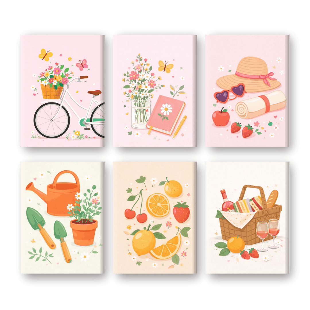 6 Mini Paintings - Spring Vibes Set