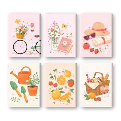 6 Mini Paintings - Spring Vibes Set