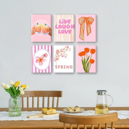 6 Mini Paintings - Live Laugh Love Set