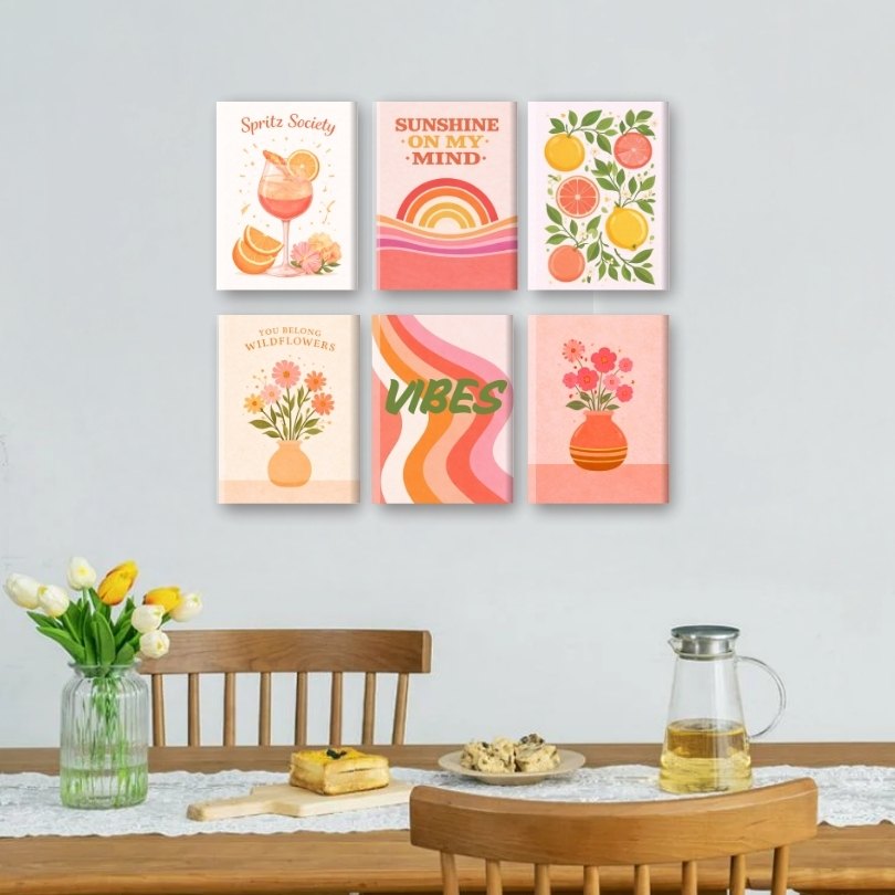 6 Mini Paintings - Summer Vibes Set