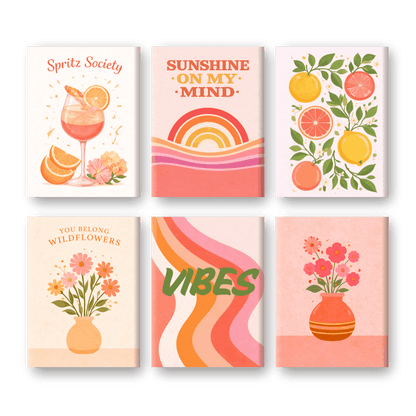 6 Mini Paintings - Summer Vibes Set