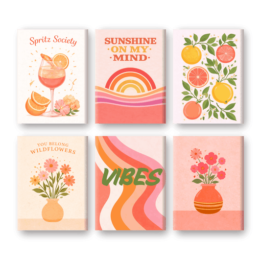 6 Mini Paintings - Summer Vibes Set