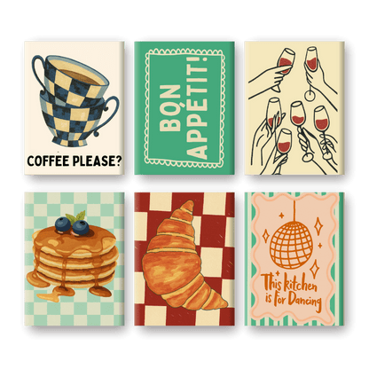 6 Mini Paintings - Kitchen Set