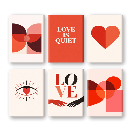 6 Mini Paintings - Love Is Quiet Set