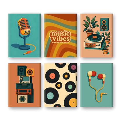 6 Mini Paintings - Music Set