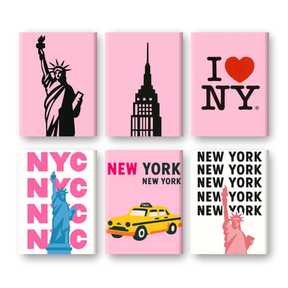 6 Mini Paintings - New York Set