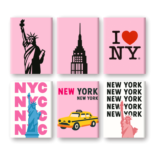 6 Mini Paintings - New York Set