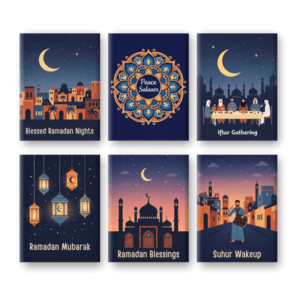6 Mini Paintings - Ramadan Set