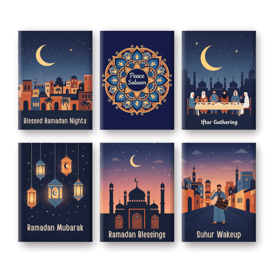 6 Mini Paintings - Ramadan Set