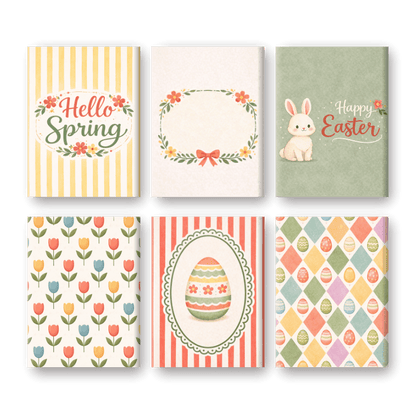 6 Mini Paintings - Spring & Easter Set