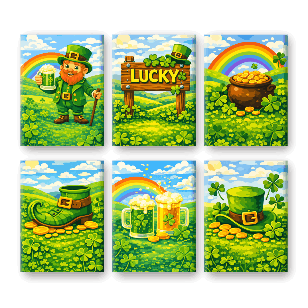 6 Mini Paintings - Lucky Days Set