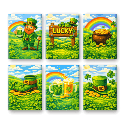 6 Mini Paintings - Lucky Days Set