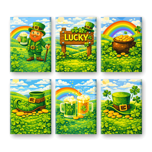 6 Mini Paintings - Lucky Days Set