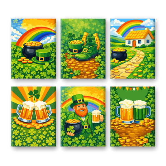6 Mini Paintings - St. Patrick's Day Set