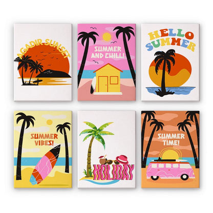 6 Mini Paintings - Summer Set