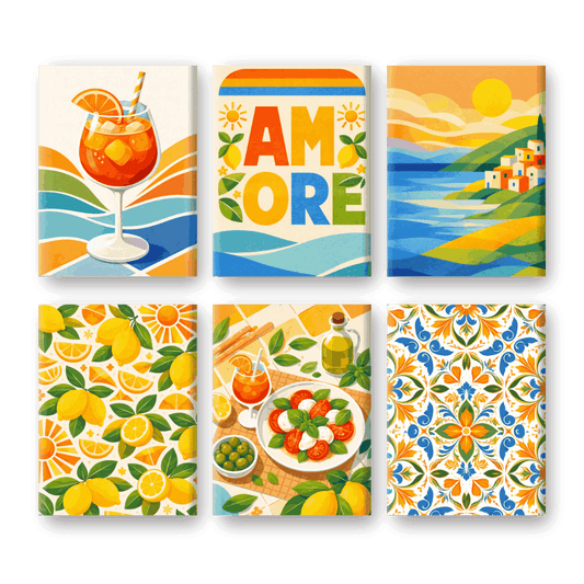 6 Mini Paintings - Sunny Italy Set