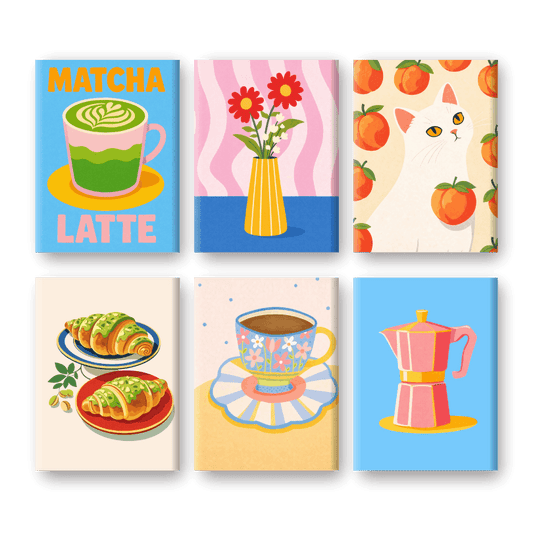 6 Mini Paintings - Sweet Days Set
