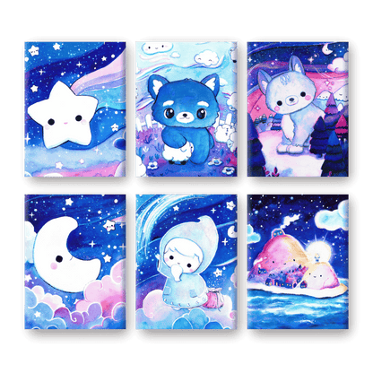 6 Mini Paintings | Sweet Dreams Set - By Tiny Tami