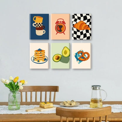 6 Mini Paintings | Tasty Mornings Set