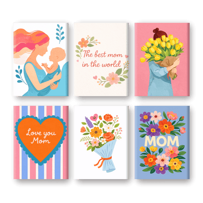 6 Mini Paintings - Happy Mother's Day Set
