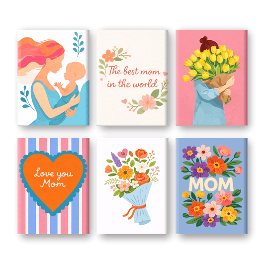 6 Mini Paintings - Happy Mother's Day Set