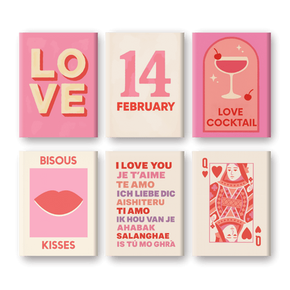 6 Mini Paintings | Valentine Set
