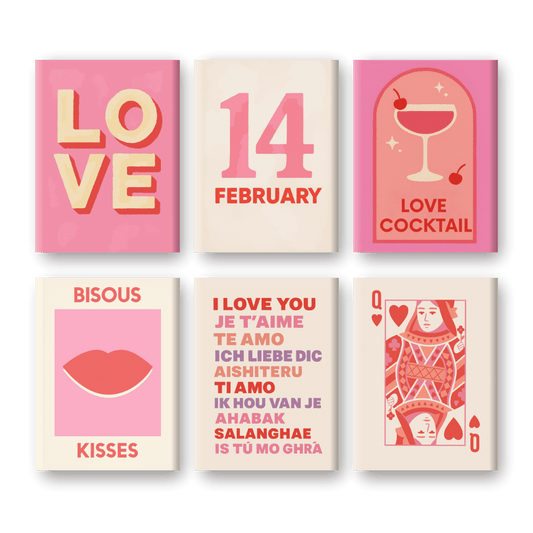 6 Mini Paintings | Valentine Set