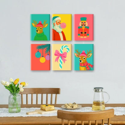 6 Mini Paintings | Vivid Christmas Set