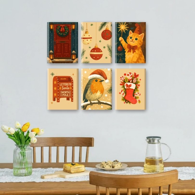 6 Mini Paintings | Winter Warmth Set