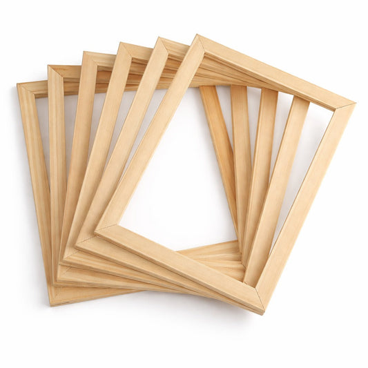 Set of 6 Wooden Frames for Mini Paintings | 6" x 8"