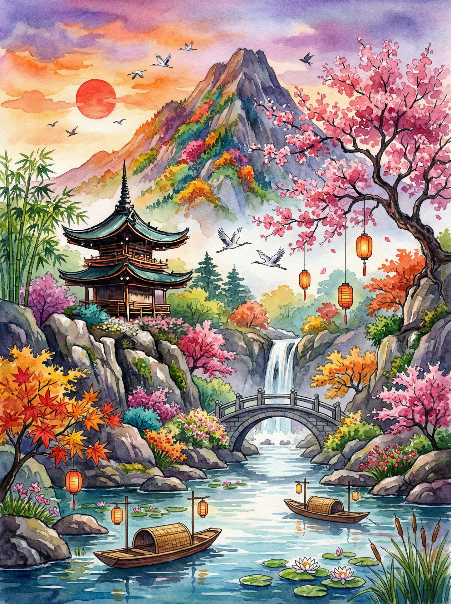 River of the Sakura Valley (80 Colors)