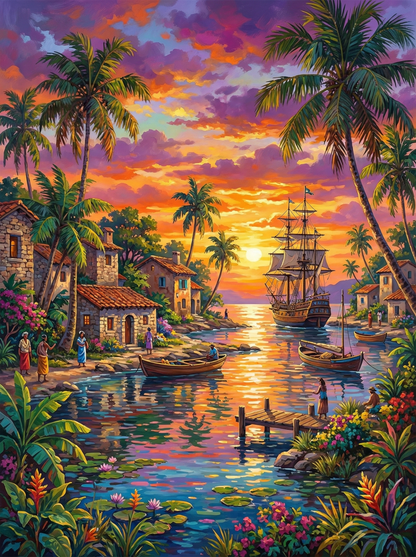 Sunset Harbor Village (120 Colors)