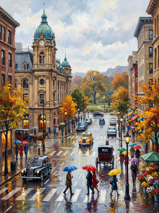 Autumn City Reflections (80 Colors)