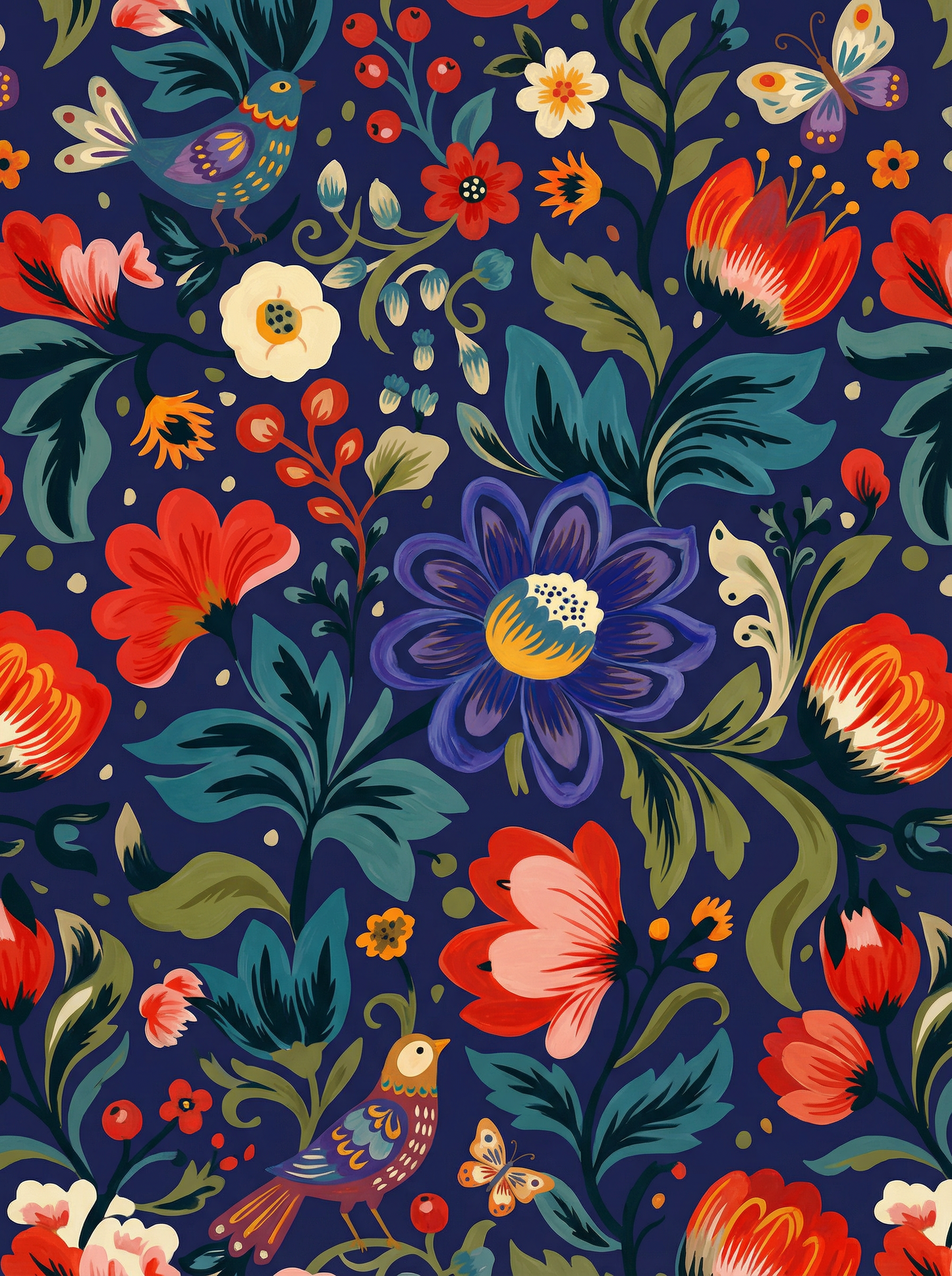 Midnight Folk Garden (120 Colors)