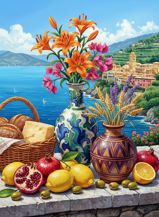 Lemons and Lilies by the Sea