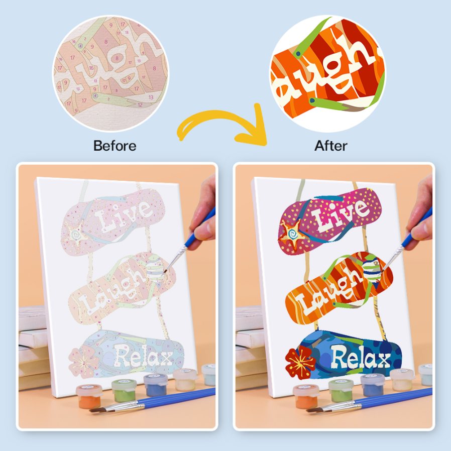 6 Mini Paintings - Flip-Flop Summer Set