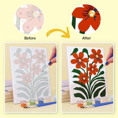 6 Mini Paintings - Gorgeous Flower Set